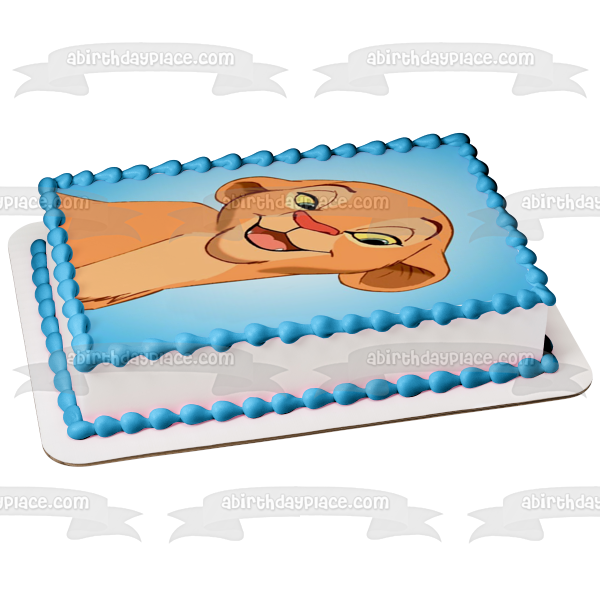 Disney The Lion King Nala Blue Background Edible Cake Topper Image ABPID15059