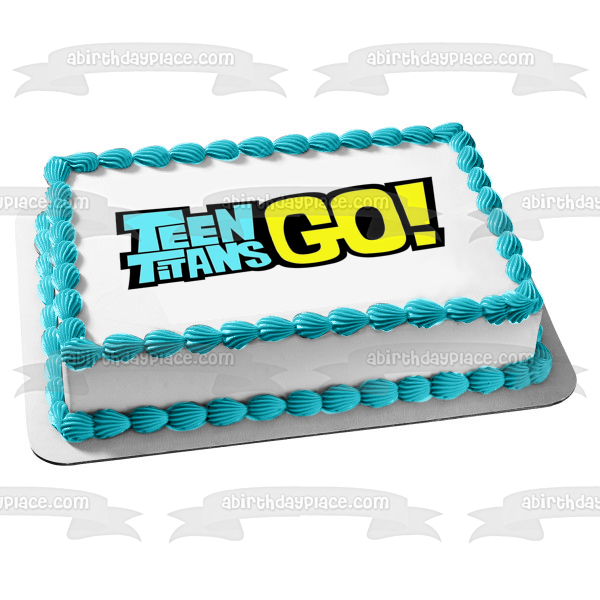 Teen Titans Go Logo Edible Cake Topper Image ABPID15079