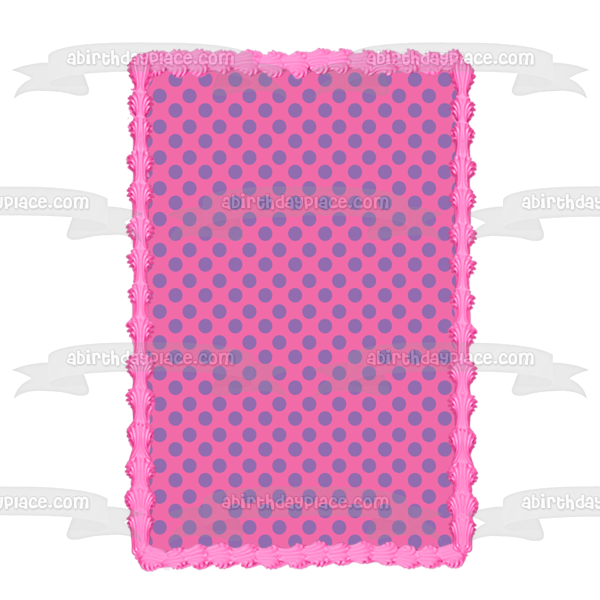 Chocolate Transfer Sheet pink Poka Dots Edible for Decorations A4 Size 