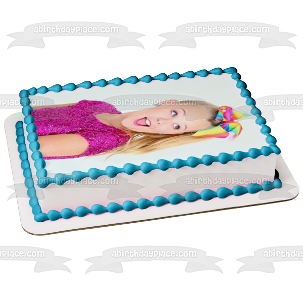 Jojo Siwa Joelle Joanie Siwa Rainbow Hairbow Edible Cake Topper Image ABPID15090