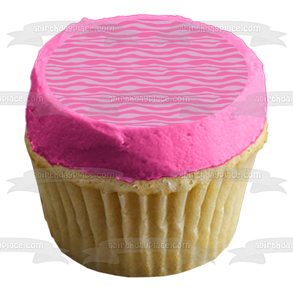 Zebra Pattern Pink Purple Edible Cake Topper Image ABPID13493
