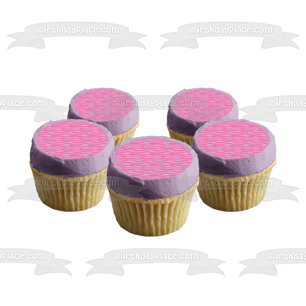 Zebra Pattern Pink Purple Edible Cake Topper Image ABPID13493
