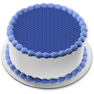 Light Blue Star Pattern Dark Blue Background Edible Cake Topper Image ABPID13498
