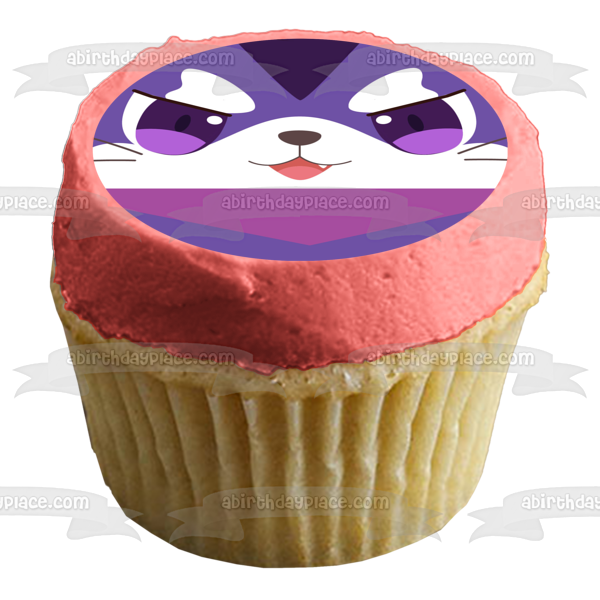 Monster Super League Gatito Face Edible Cake Topper Image ABPID15322