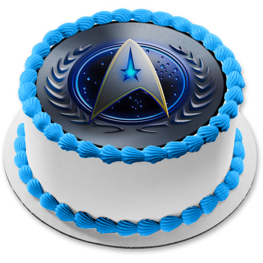 Star Trek Starfleet Comando Logo Edible Cake Topper Image ABPID15356