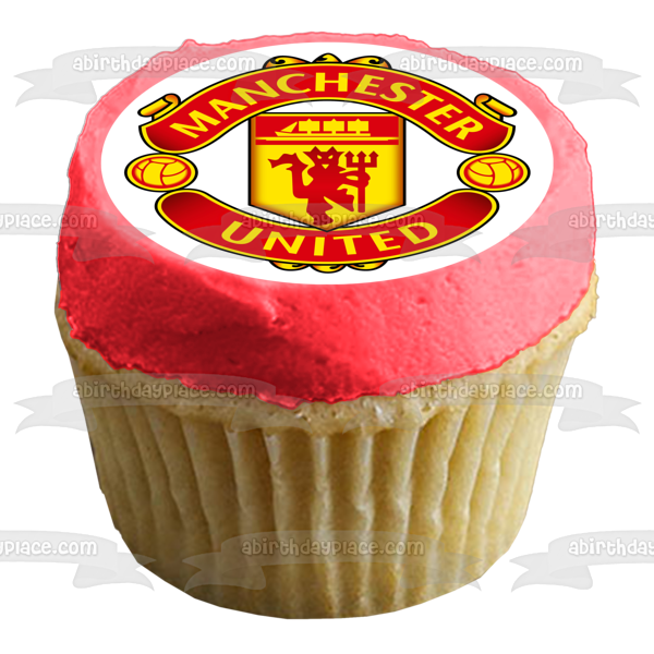 Manchester United Football Club Soccer Logo Edible Cake Topper Image ABPID15157