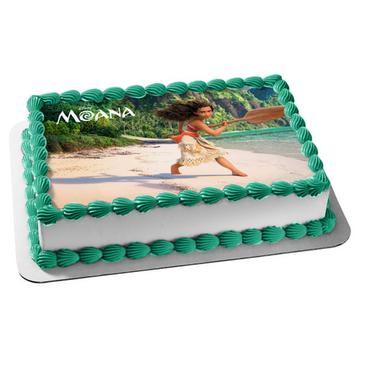 Decoración comestible para tarta con arena de las montañas del océano de Moana de Disney, imagen ABPID15373 