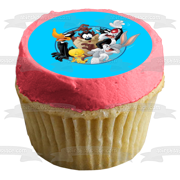 Looney Tunes Tazmanian Devil Daffy Duck Sylvester Tweety Bird Bugs Bunny Edible Cake Topper Image ABPID15404