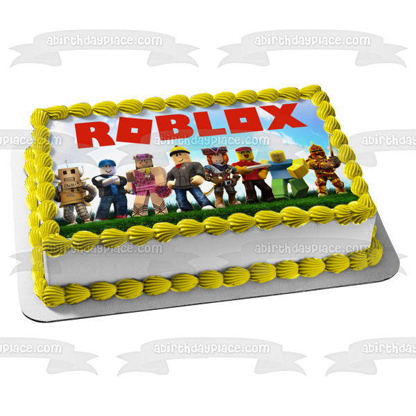 Roblox Assorted Characters Children's Books Edible Cake Topper Image ABPID15420