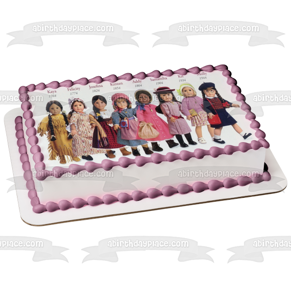 American Girl Kaya Felecity Josenna Kristen Addy Samantha Kit Molly Edible Cake Topper Image ABPID15447