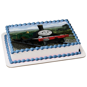 Thomas and Friends Emily Train Track Edible Cake Topper Image ABPID15461