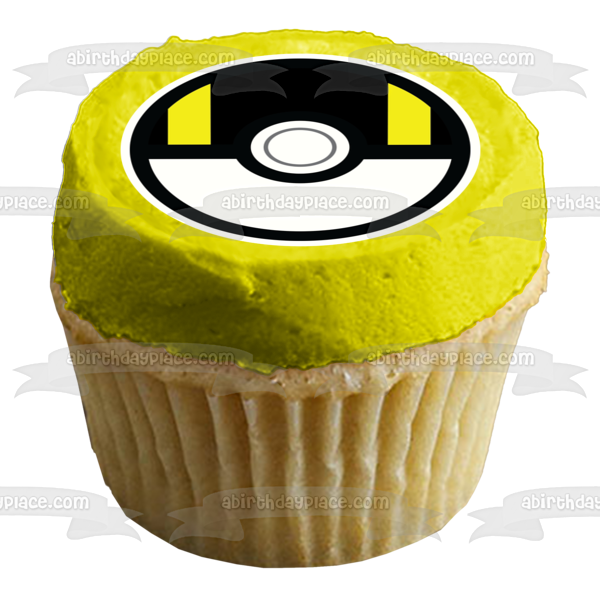 Pokemon Poke Ball Ultra Ball Edible Cake Topper Image ABPID15234