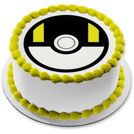 Pokemon Poke Ball Ultra Ball Edible Cake Topper Image ABPID15234