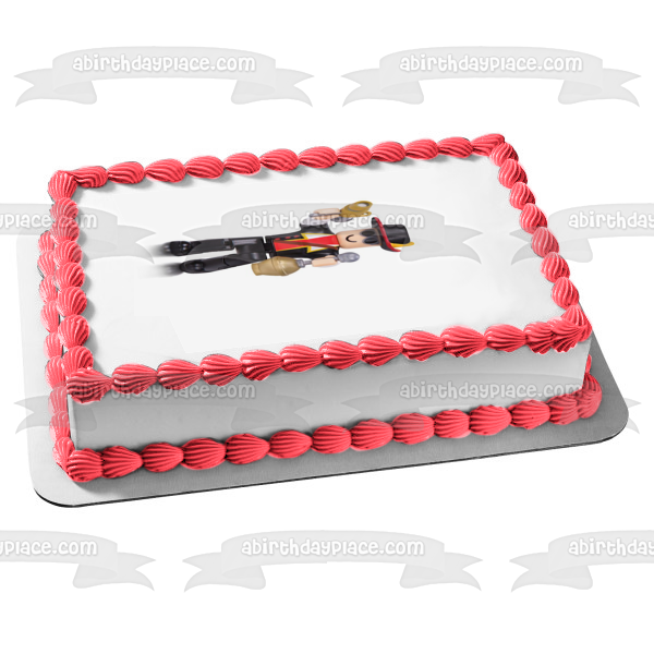 Roblox Oyuncakları Shooting Gold Gun Edible Cake Topper Image ABPID15515