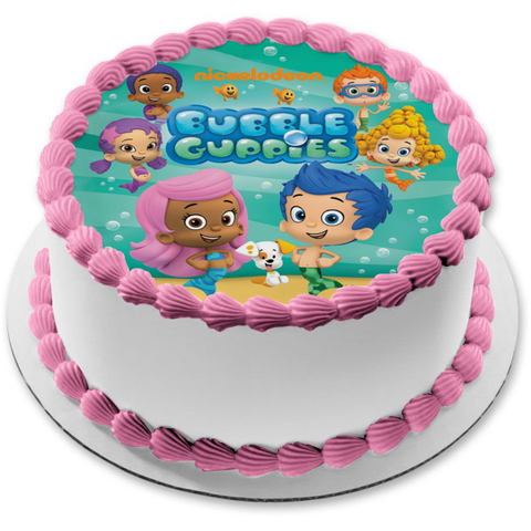 Bubble Guppies Log Gil Molly Deema Goby Oona Nonny Edible Cake Topper Image ABPID21746