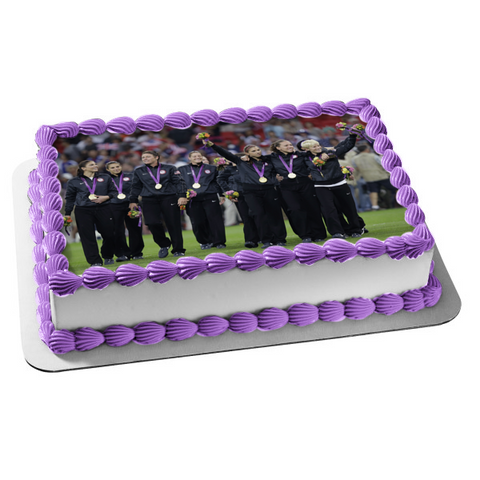 United States Women's National Soccer Team World Cup Olympics Edible Cake Topper Image ABPID20659