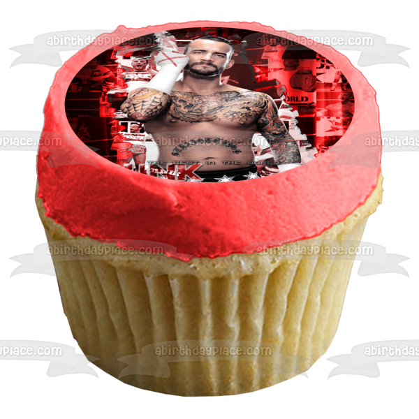 WWE World Wrestling Entertainment CM Punk Edible Cake Topper Image ABPID20686