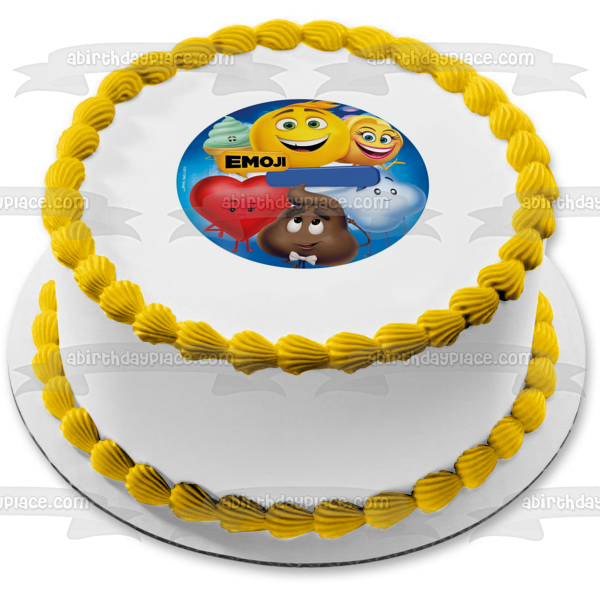 Emojis Smiley Face Pou Icecream Love Girl Smiley Face Edible Cake Topper Image ABPID22022