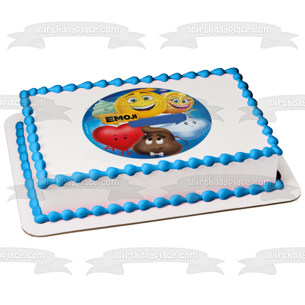 Emojis Smiley Face Pou Icecream Love Girl Smiley Face Edible Cake Topper Image ABPID22022