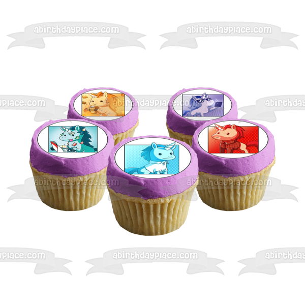 Unstable Unicorn Cupcake Toppers Edible Cupcake Topper Images ABPID54074