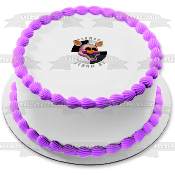 Video Gamer FNAF Freddys LOLbit Image Edible Birthday Cake Topper Frosting  Sheet Edible Photo Paper Cake Decoration For a 1/4 Sheet Cake 10 by 8 