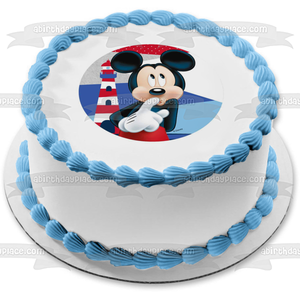 Disney Mickey Mouse Light House Edible Cake Topper Image ABPID21881
