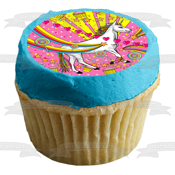 Culpitt Rainbows & Unicorns Sugar Piping's, Edible Cake Decorations,  Unicorn Cupcake Decorations - Pack of 12