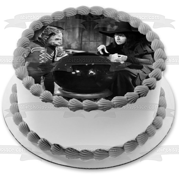 The Wizard of Oz the Wicked Witch of the West Crystal Ball Nikko the Flying Monkey Edible Cake Topper Image ABPID22146