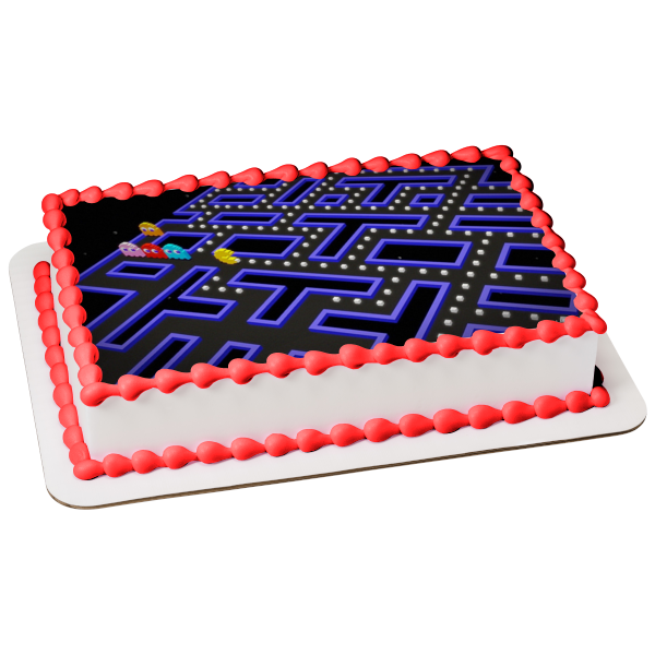 Namco Pac-Man Inky Blinky Pinky Clyde Edible Cake Topper Image ABPID22354