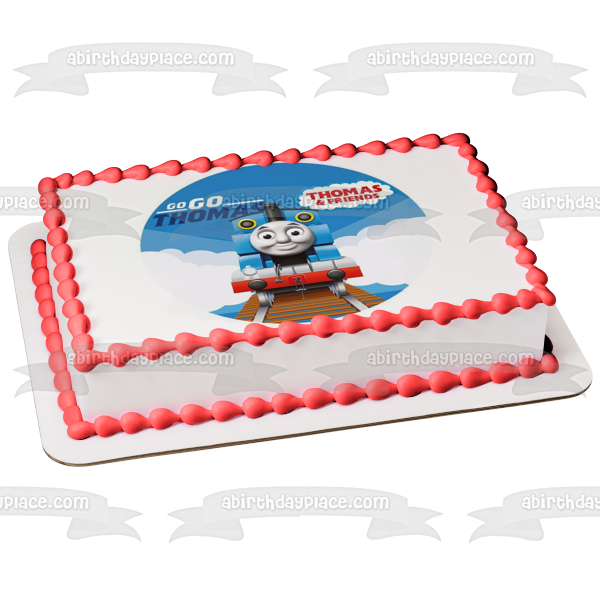 Thomas and Friends Go Go Thomas Sky Background Edible Cake Topper Image ABPID21980