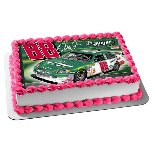Nascar Dale Earnhardt Jr. Signature Car 88 - Decoración comestible para tarta, imagen ABPID24327 