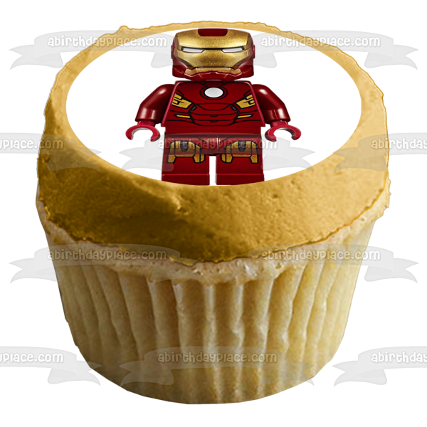 LEGO Juniors Iron Man Edible Cake Topper Image ABPID24127