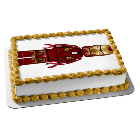 LEGO Juniors Iron Man Edible Cake Topper Image ABPID24127