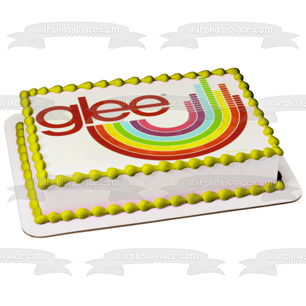 Glee Logo Rainbow Edible Cake Topper Image ABPID24362