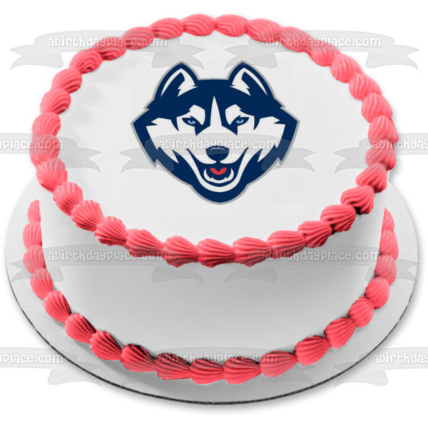 University of Connecticut Huskies Men's Basketball Team Logo NCAA Edible Cake Topper Image ABPID24384