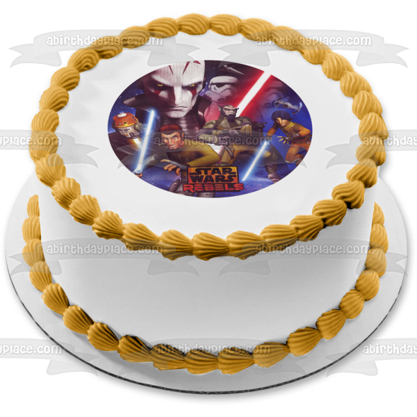 Star Wars Rebels Ezra Bridger the Grand Inquisitor Kanan Jarrus Storm Troopers Edible Cake Topper Image ABPID24299