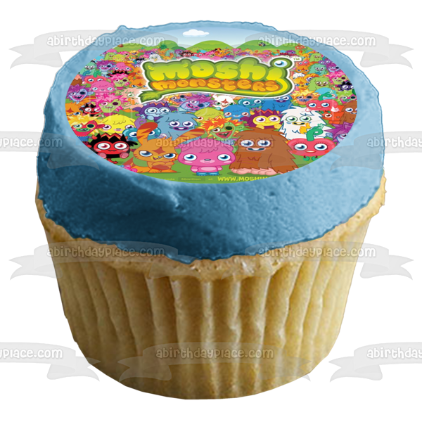 moshi monsters cupcake Moshi Monsters Furi Luvli Simon Growl Katsuma Popette Edible Cake Topper Image ABPID25511