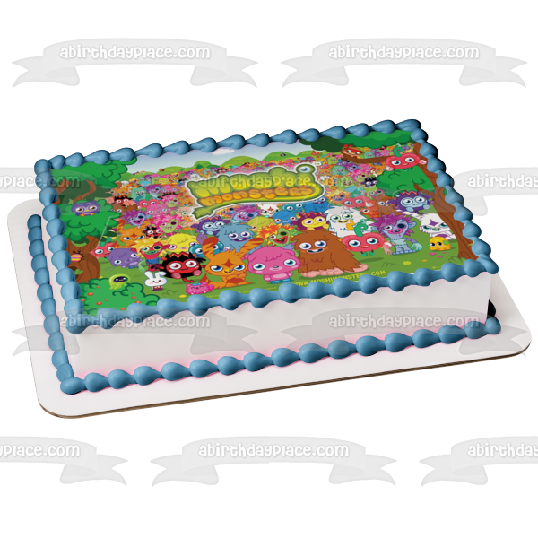 Moshi Monsters Furi Luvli Simon Growl Katsuma Popette Edible Cake Topper Image ABPID25511