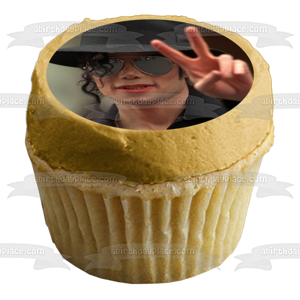 Michael Jackson Peace Sign Edible Cake Topper Image ABPID26857