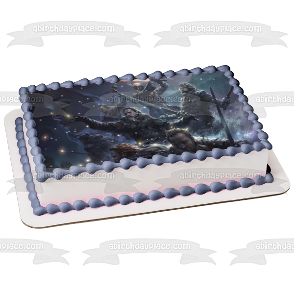 Game of Thrones Daenerys Targaryen Jon Snow Edible Cake Topper Image ABPID26894