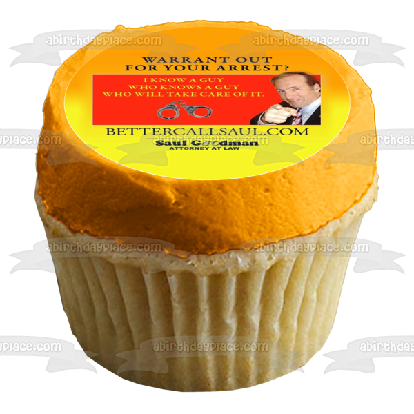 Better Call Saul Saul Goodman Attorney at Law Bill Board Edible Cake Topper Image ABPID27057