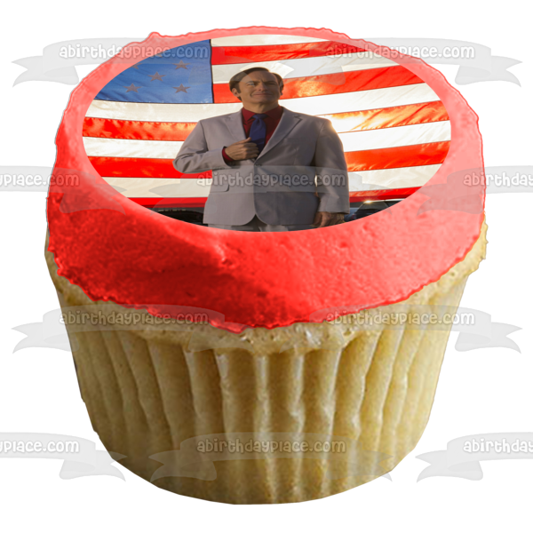 Better Call Saul Saul Goodman American Flag Edible Cake Topper Image ABPID27064