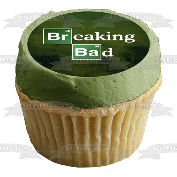 Breaking Bad Show Logo Green Background Edible Cake Topper Image ABPID27068