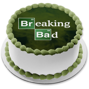 Breaking Bad Show Logo Green Background Edible Cake Topper Image ABPID27068