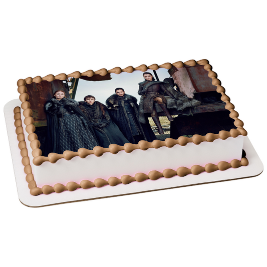 Juego de Tronos Bran Stark Sansa Stark Arya Stark Adorno comestible para tarta Imagen ABPID26957 