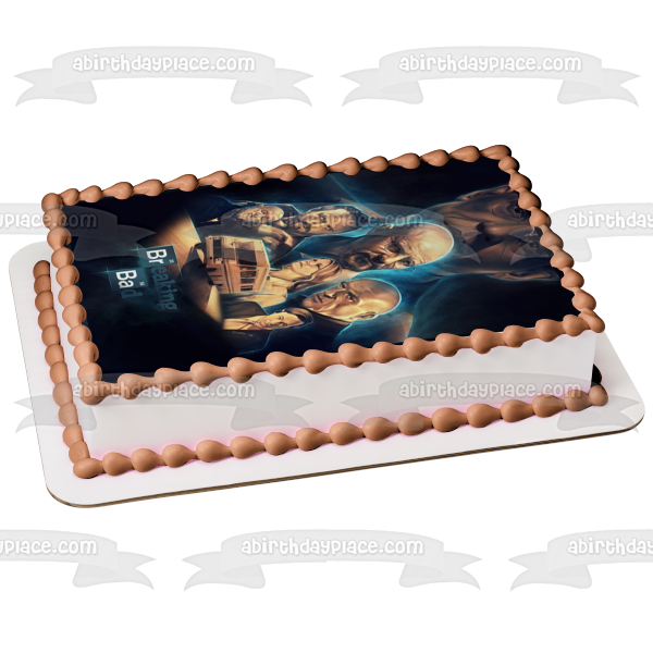 Breaking Bad Walter White Jesse Pinkman Gus Fringe Hank Shrader Saul Goodman Mike Ehrmantraut Skylar White Vehículo recreativo Decoración comestible para tarta Imagen ABPID27081 