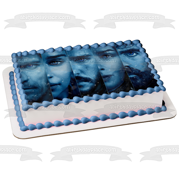 Game of Thrones Jon Snow Daenerys Targaryen Cersei Lannister Jamie Lannister Tyrion Lannister Edible Cake Topper Image ABPID26964