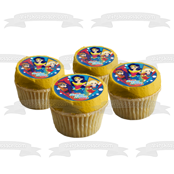 DC Comics Superhero Girls Bat Woman Wonder Woman Supergirl Edible Cake Topper Image ABPID27322