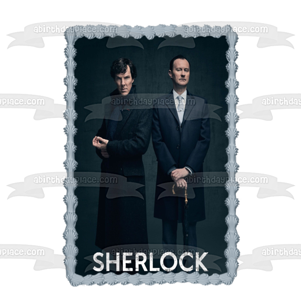 Imagen de decoración comestible para tarta de Sherlock Holmes Mycroft Holmes ABPID27120 