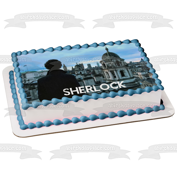 Sherlock Sherlock Holmes Overlooking the City Edible Cake Topper Image ABPID27129